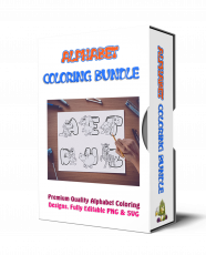 USA Alphabet Coloring Bundle. (Uncolored Designs)