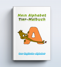 Englische Alphabet Tier-Malbuch.