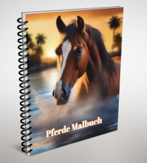 Pferde Malbuch mit PLR.