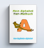 Englische Alphabet Tier-Malbuch.